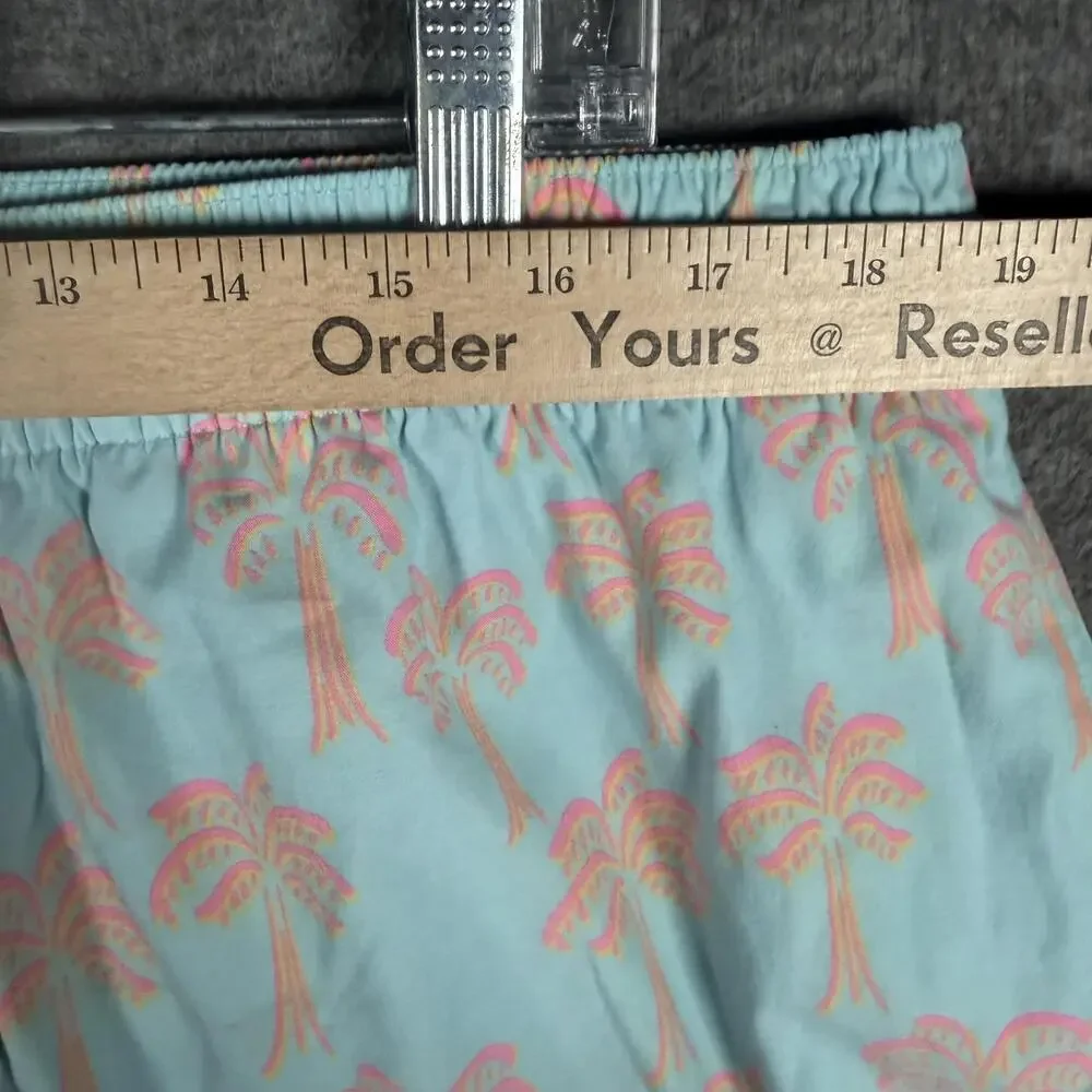Chubbies Shorts Mens 2XL Blue Palm Tree Swim Trunks Lined Tropical Camp Surf 5.5